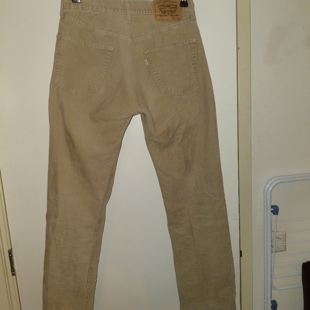 Beige curduroy levis high waist skinny pants